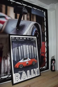 afffiche déco print Porsche Targa