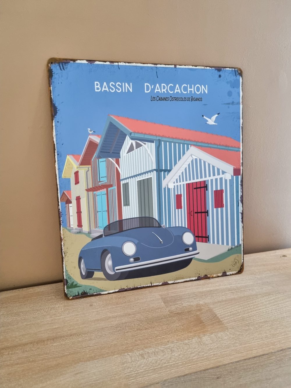 Plaque Métal Décorative Porsche 356