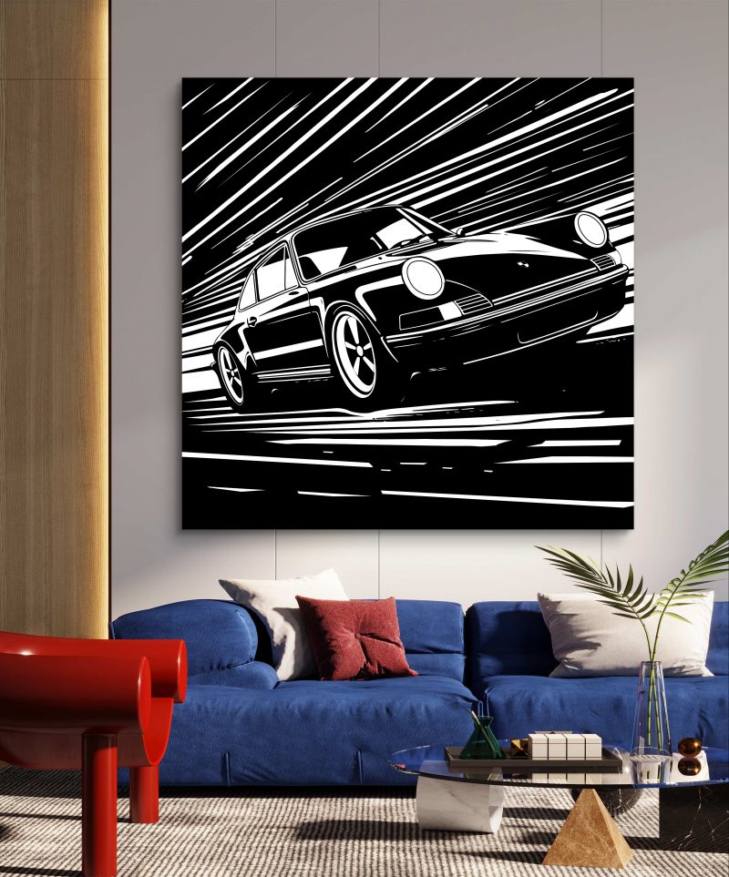 Tableau Noir et Blanc Porsche Classic 911 tableau-noir-blanc-porsche-911-classic