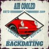 Plaque métal de garage Porsche Air Cooled Rouge