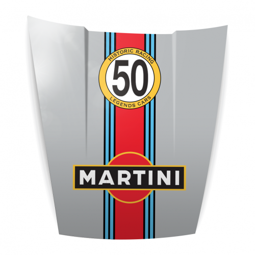Capot deco Porsche Martini Gris