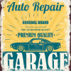 Plaque métal décoration garage vintage repair