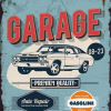 Plaque métal décoration garage vintage premium service