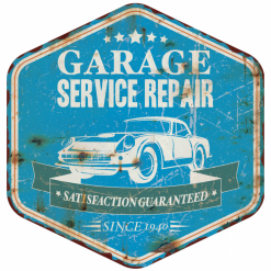 Plaque décoration garage vintage service repair