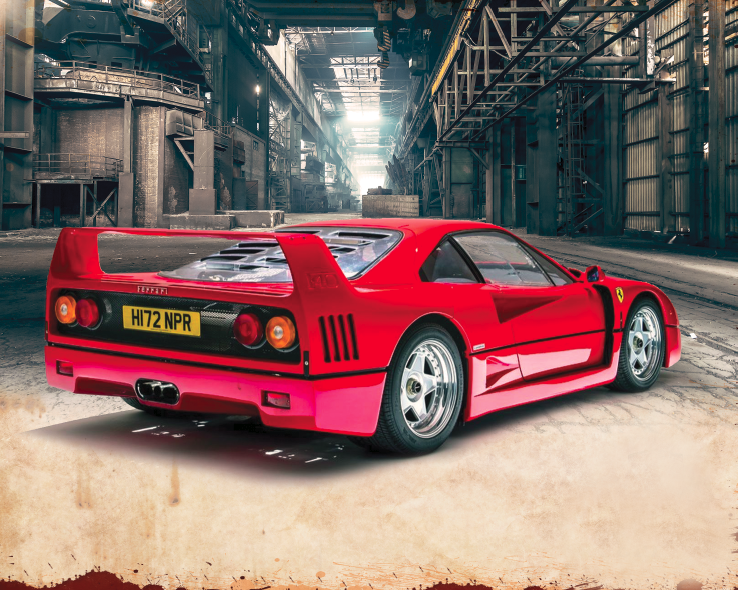 PLAQUE métal déco FERRARI TESTAROSSA