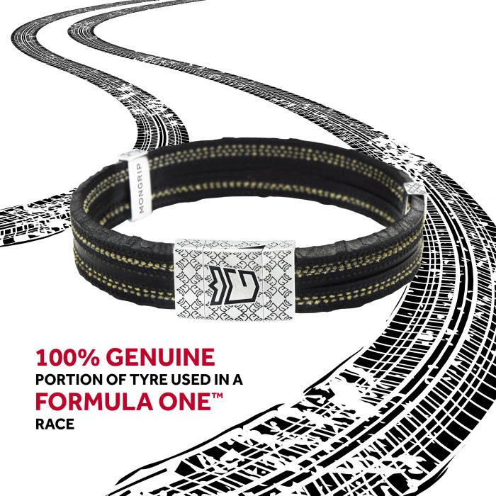 Bracelet Automobile Argent F1 Race Portier Mongrip
