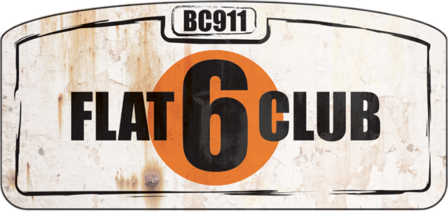 Plaque métal décoration de garage flat 6 club le-driver.fr