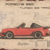 Plaque métal de garage Porsche 930 Targa Turbo de 30X45 cm