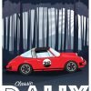 Affiche Poster déco automobile Porsche Targa