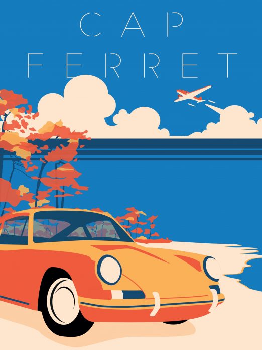 Plaque métal Déco Porsche CAP-FERRET