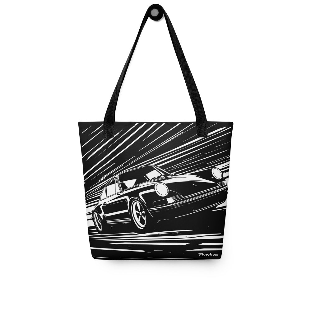 sac-tote-bag-noir-blanc-porsche-classic Sac Tote Bag Flywheel Porsche Classic