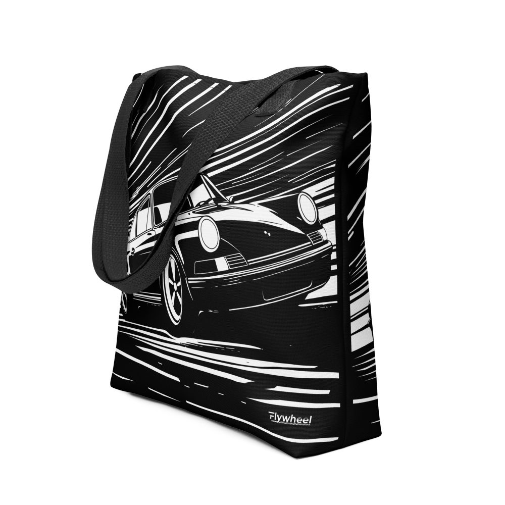 sac-tote-bag-noir-blanc-porsche-classic Sac Tote Bag Flywheel Porsche Classic