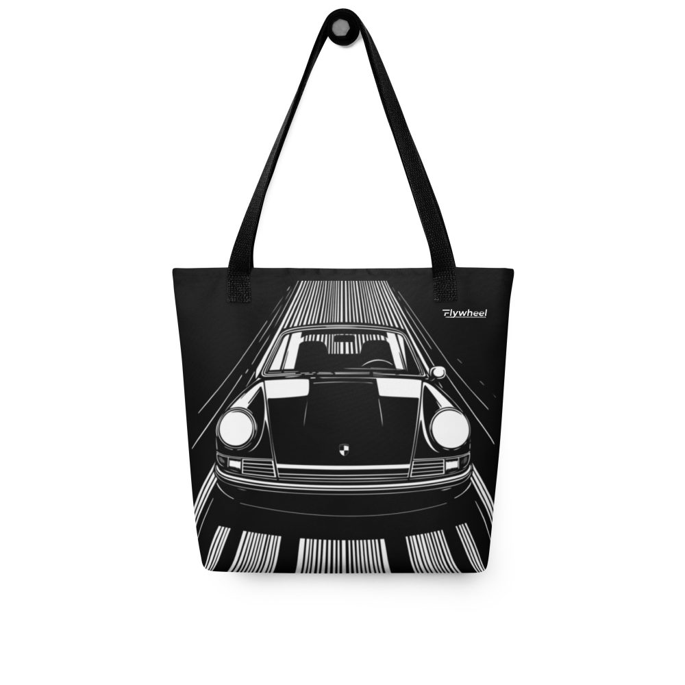 sac-tote-bag-noir-blanc-porsche-911-classic Sac Tote Bag Flywheel Porsche 911 Classic