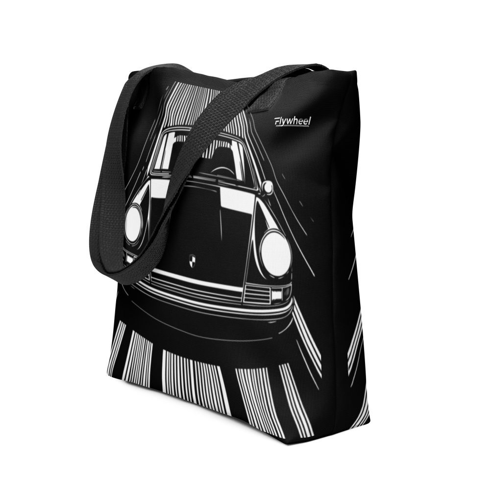 sac-tote-bag-noir-blanc-porsche-911-classic Sac Tote Bag Flywheel Porsche 911 Classic