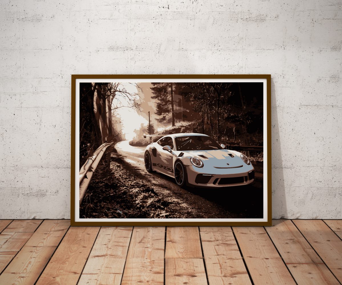 Illustration Porsche 911 GT3 RS Porsche 911 GT3 RS blanche