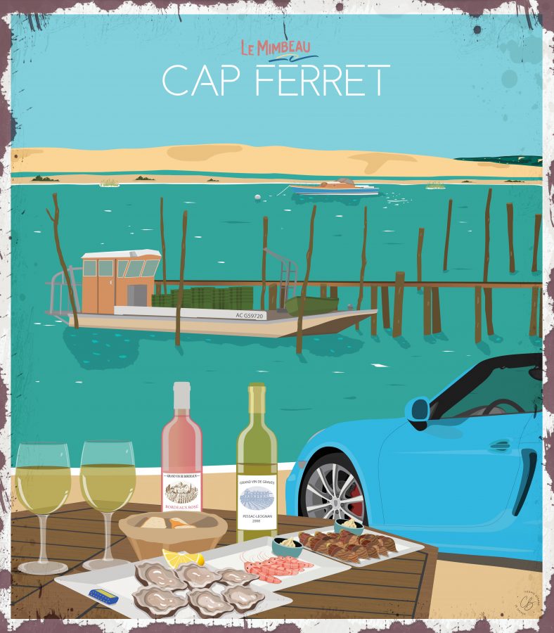 Plaque Vintage Porsche Boxster Le Mimbeau Cap Ferret Plaque métal vintage Porsche Boxster Cap-Ferret Le Mimbeau