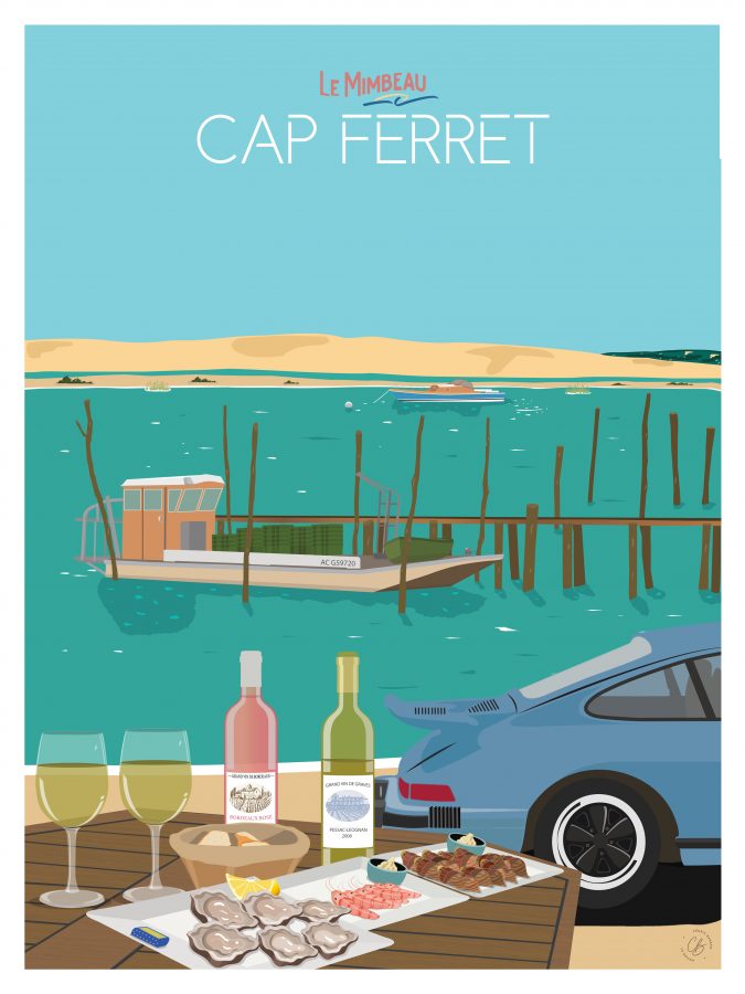 Affiche poster Le Mimbeau Cap-Ferret Affiche Cap-Ferret le Mimbeau