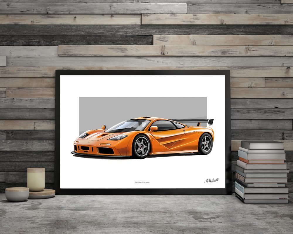 illustration Poster MC Laren F1 DBCarillustrations