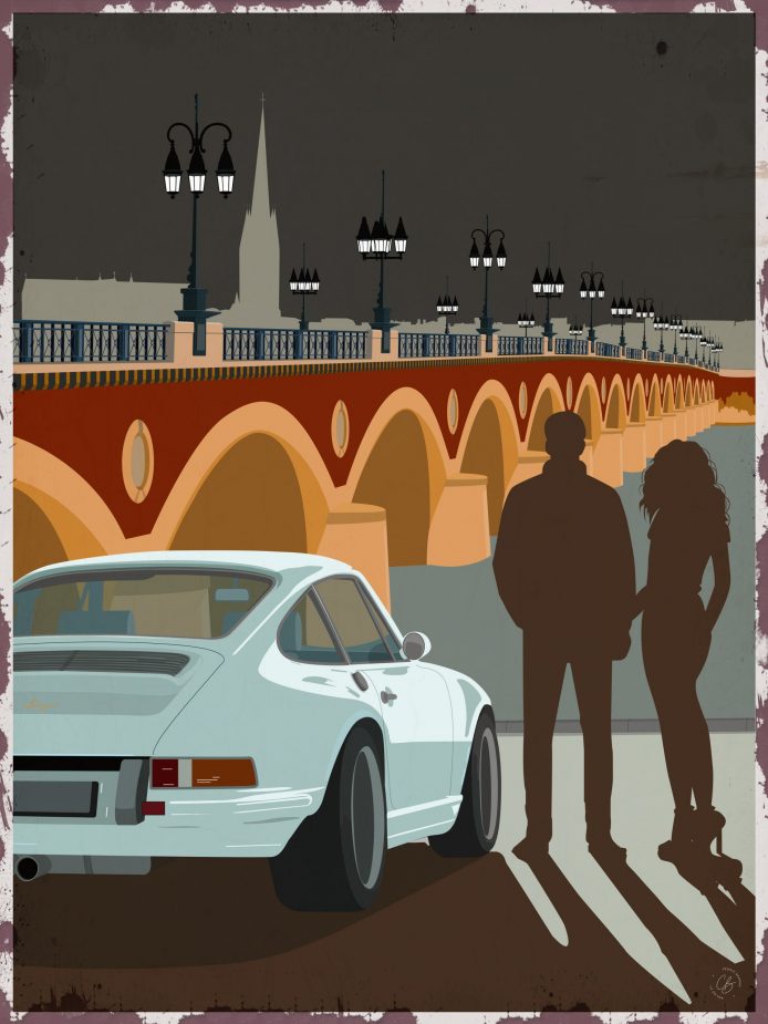 plaque Porsche Bordeaux Pont de Pierre 30x40cm Plaque-métal-garage-Porsche-Bordeaux-Pont de pierre-