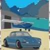 Plaque métal vintage Porsche Targa Singer
