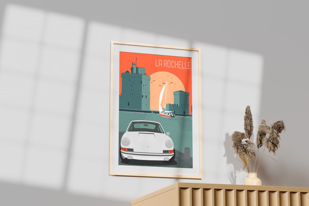 illustration Porsche - 911 T - La Rochelle