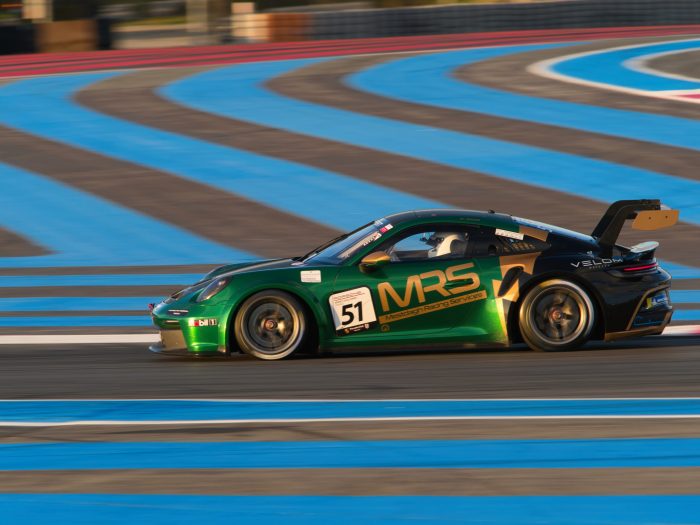 Porsche 911 GT3 n°51 de l'écurie MRS GT-Racing au Circuit Paul Ricard.