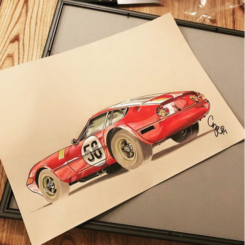Illustrations Grégory Ronot Ferrari 365 Daytona